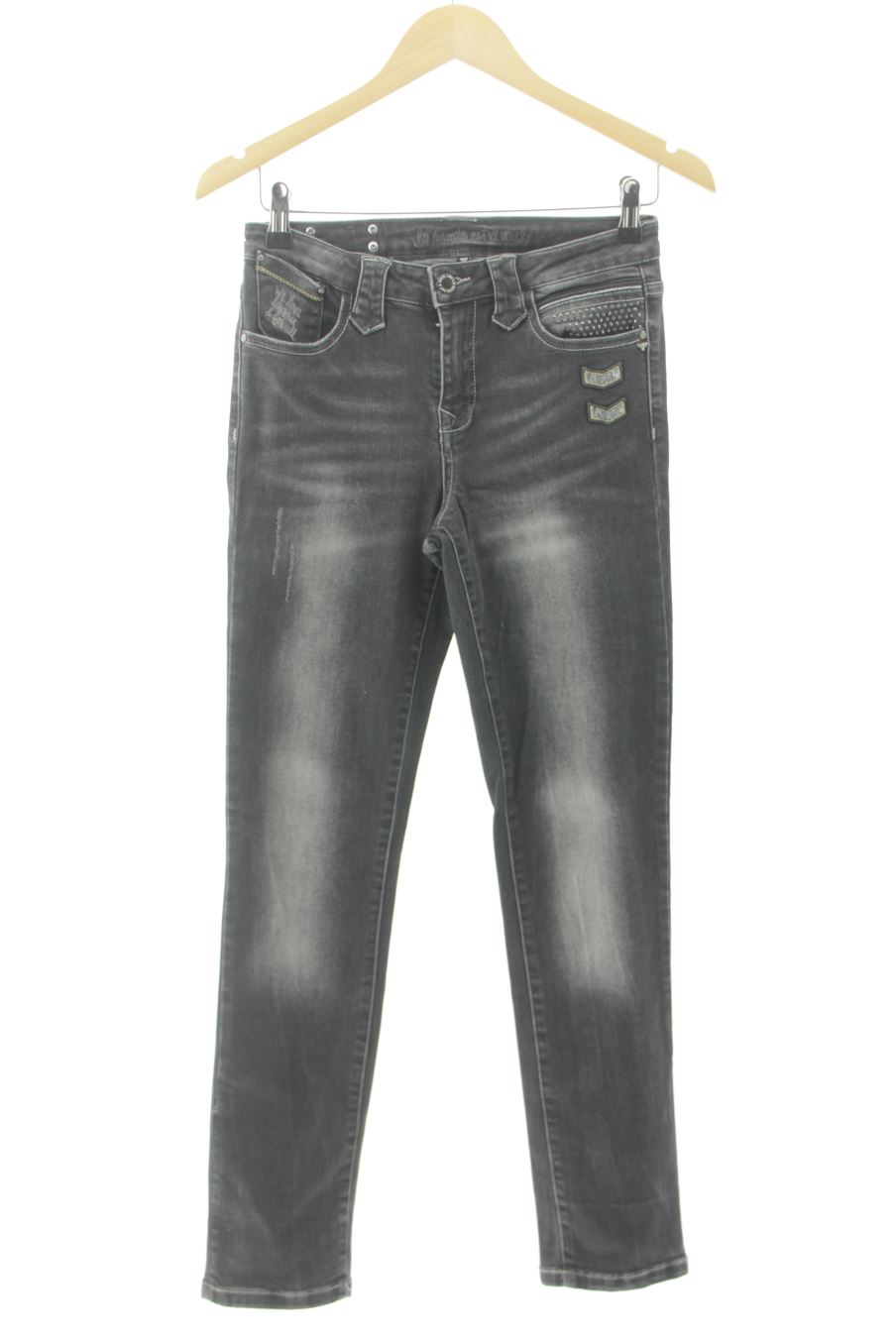 Jeans La mode est a vous de la taille 38, de couleur noir de denim
