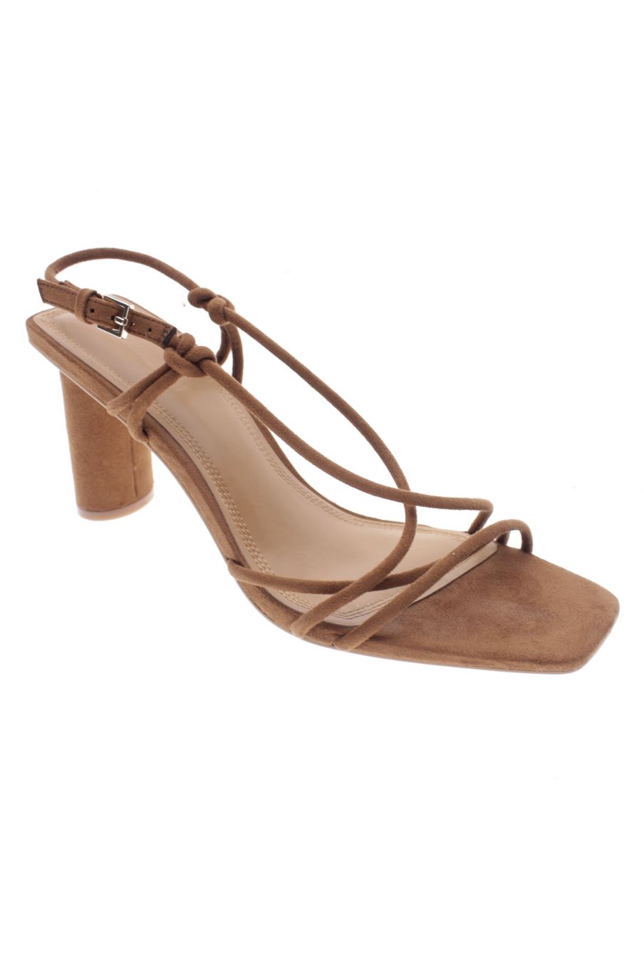 Sandalias tacon de Stradivarius de la talla 39, de color marrón de
