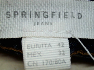 Vaqueros de Springfield de la talla 42, de color azul de ropa vaquera