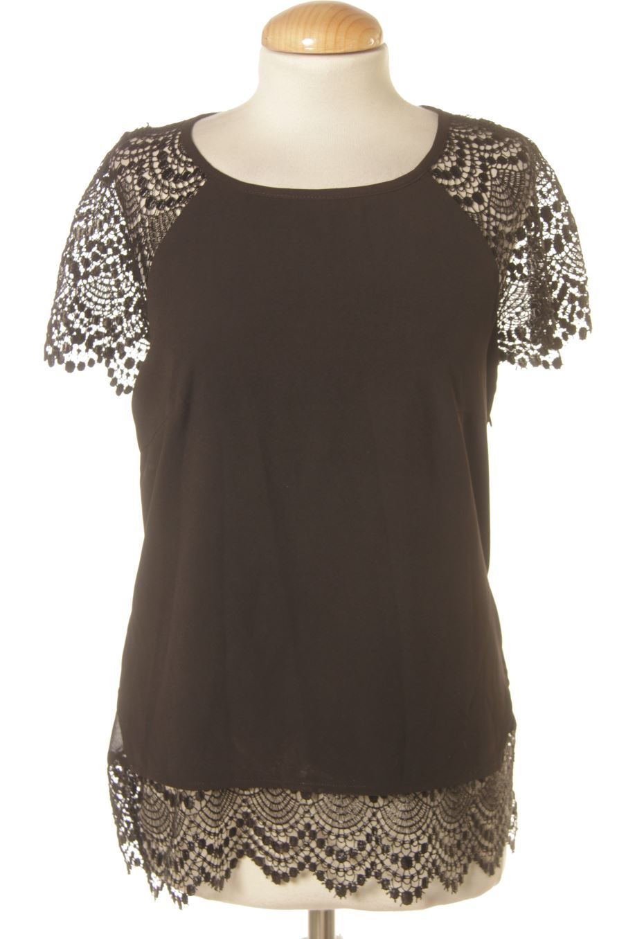 Kurzärmelige Bluse von Morgan de toi Größe 38, Farbe Schwarz, für