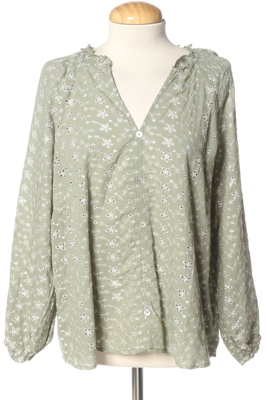 Langärmelige Bluse von Encuentro Größe 42, Farbe Grün, für