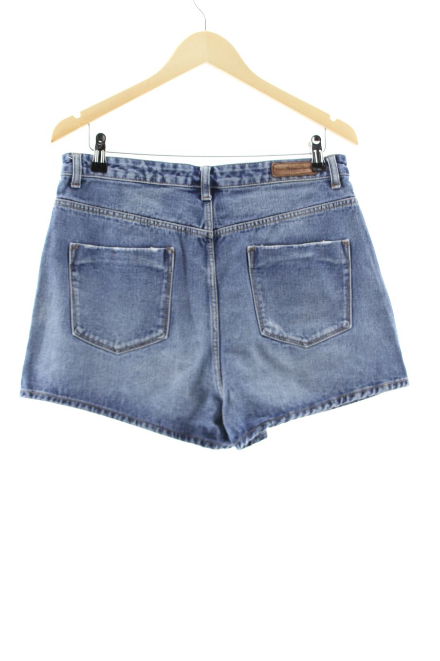 Pantalones cortos de Zara de la talla 42, de color azul de ropa vaquera