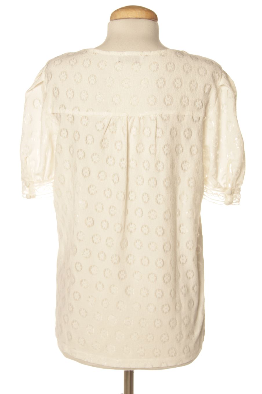 Blusa de manga corta de polín et moi de la talla S, de color blanco