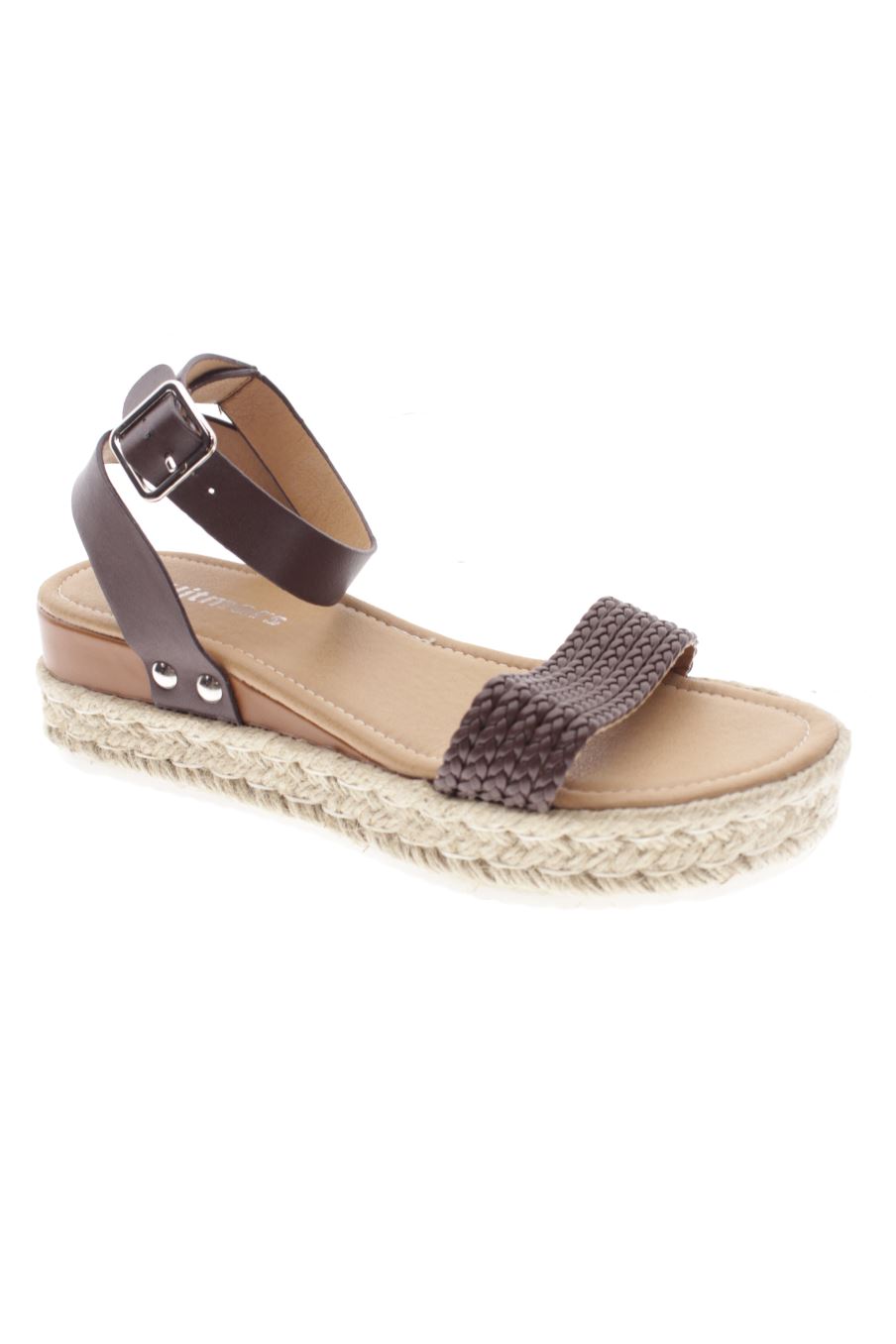 Sandalias tacon de HITMARS de la talla 38, de color marrón de