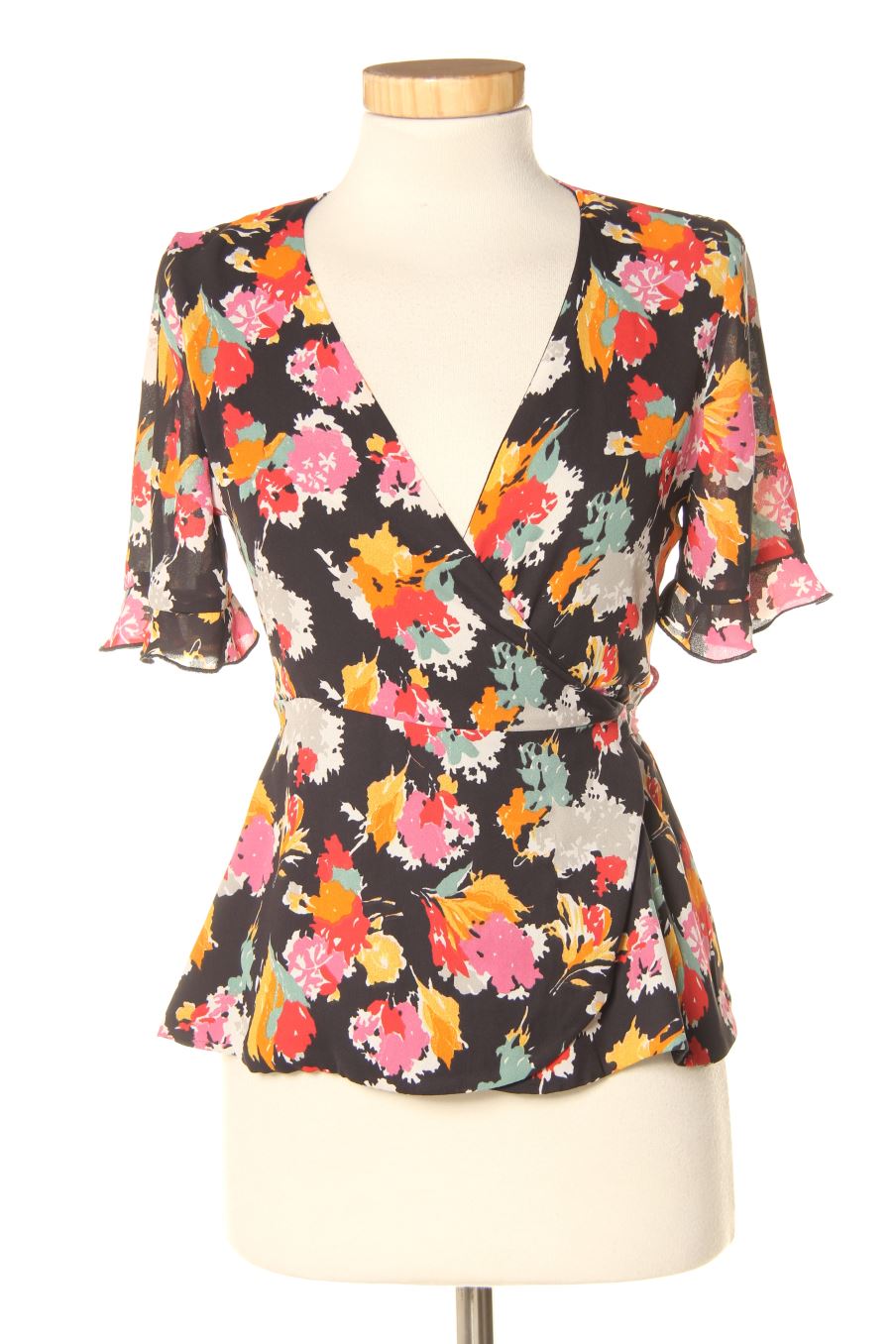 Blusa de manga corta de Trf (ZARA) de la talla XS, de color estampado