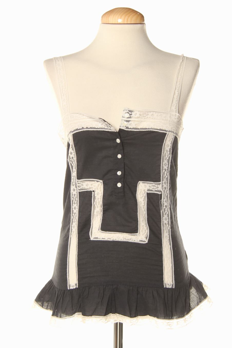 Top de Zara de la talla S, de color azul marino