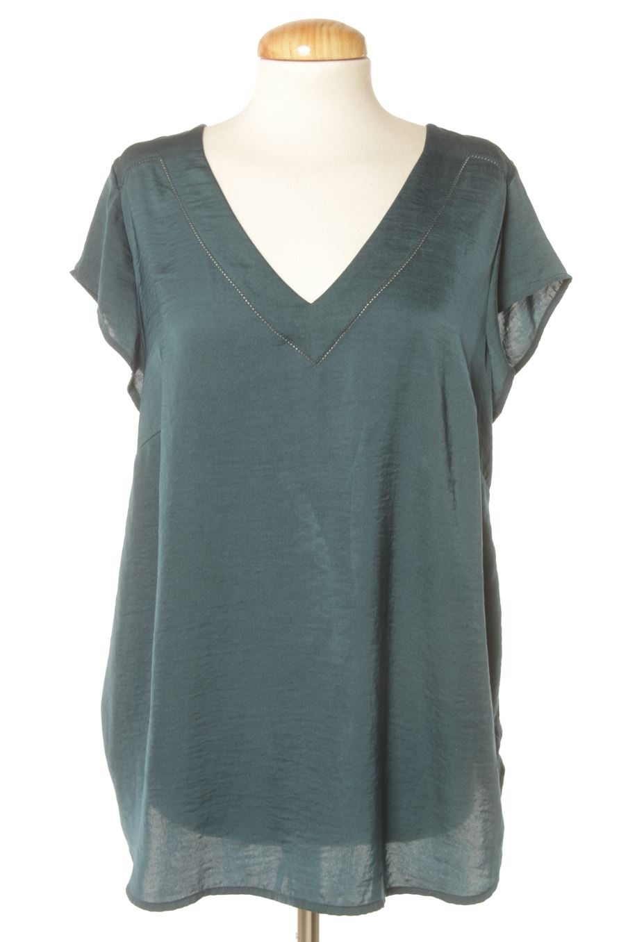 Blusa de manga corta de H M Premama de la talla M de color verde de premama