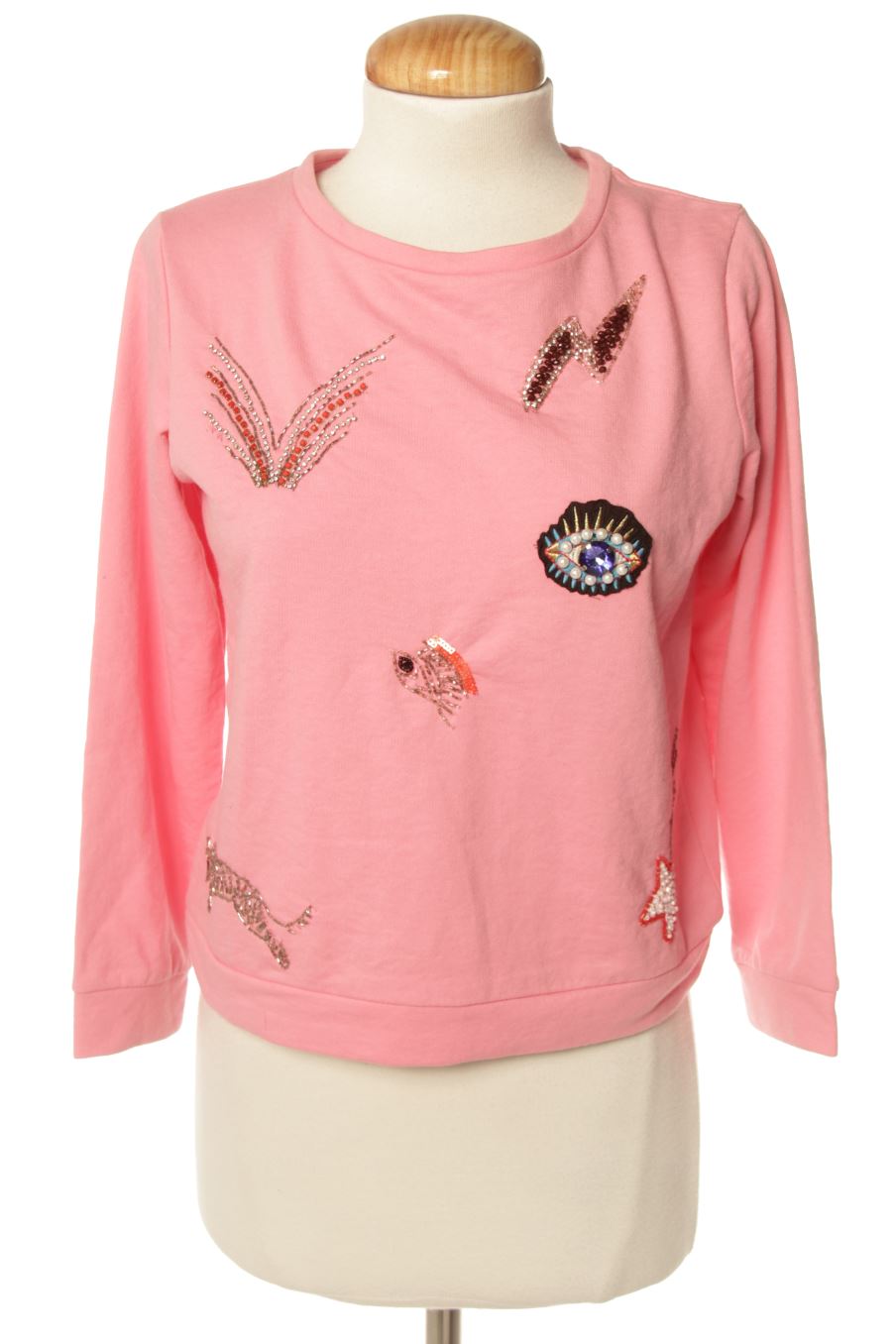 Sudadera de Naf Naf de la talla XS, de color rosa