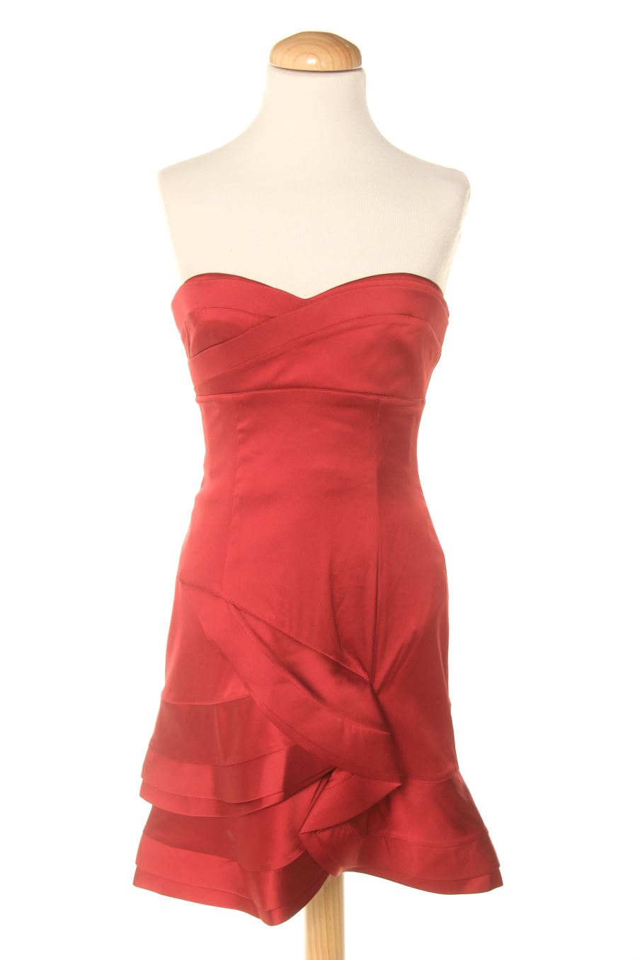 Vestido elegante de BCBGMAXAZRIA de la talla S, de color rojo