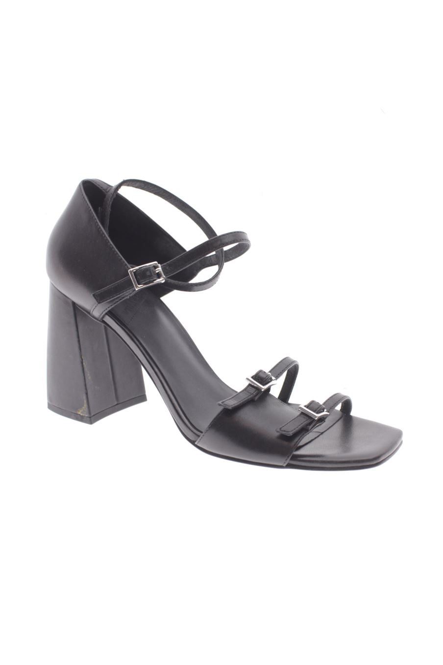 Sandalias tacon de What For de la talla 39, de color negro de