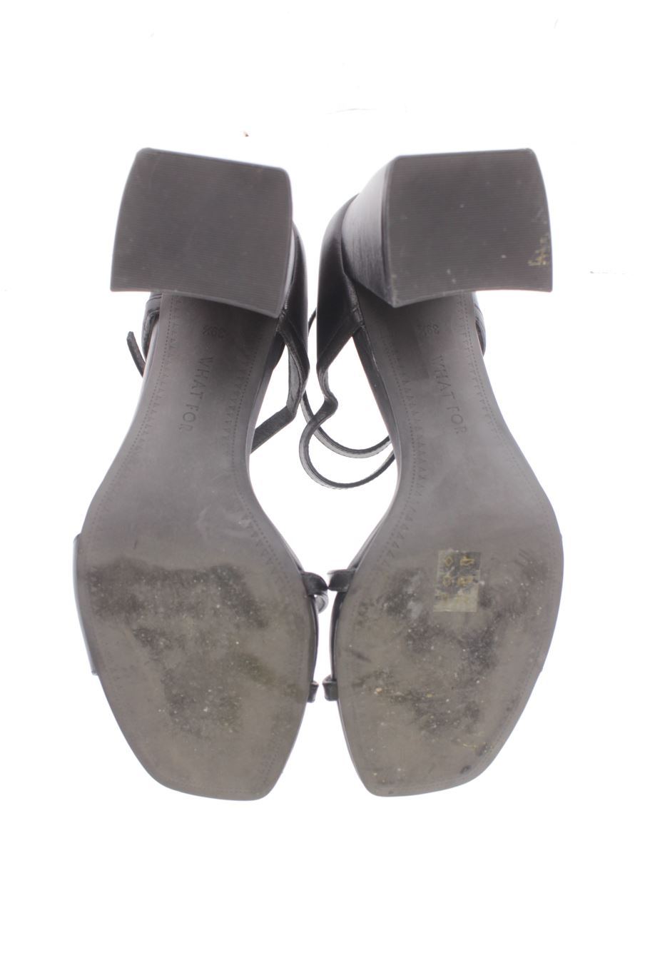 Sandalias tacon de What For de la talla 39, de color negro de