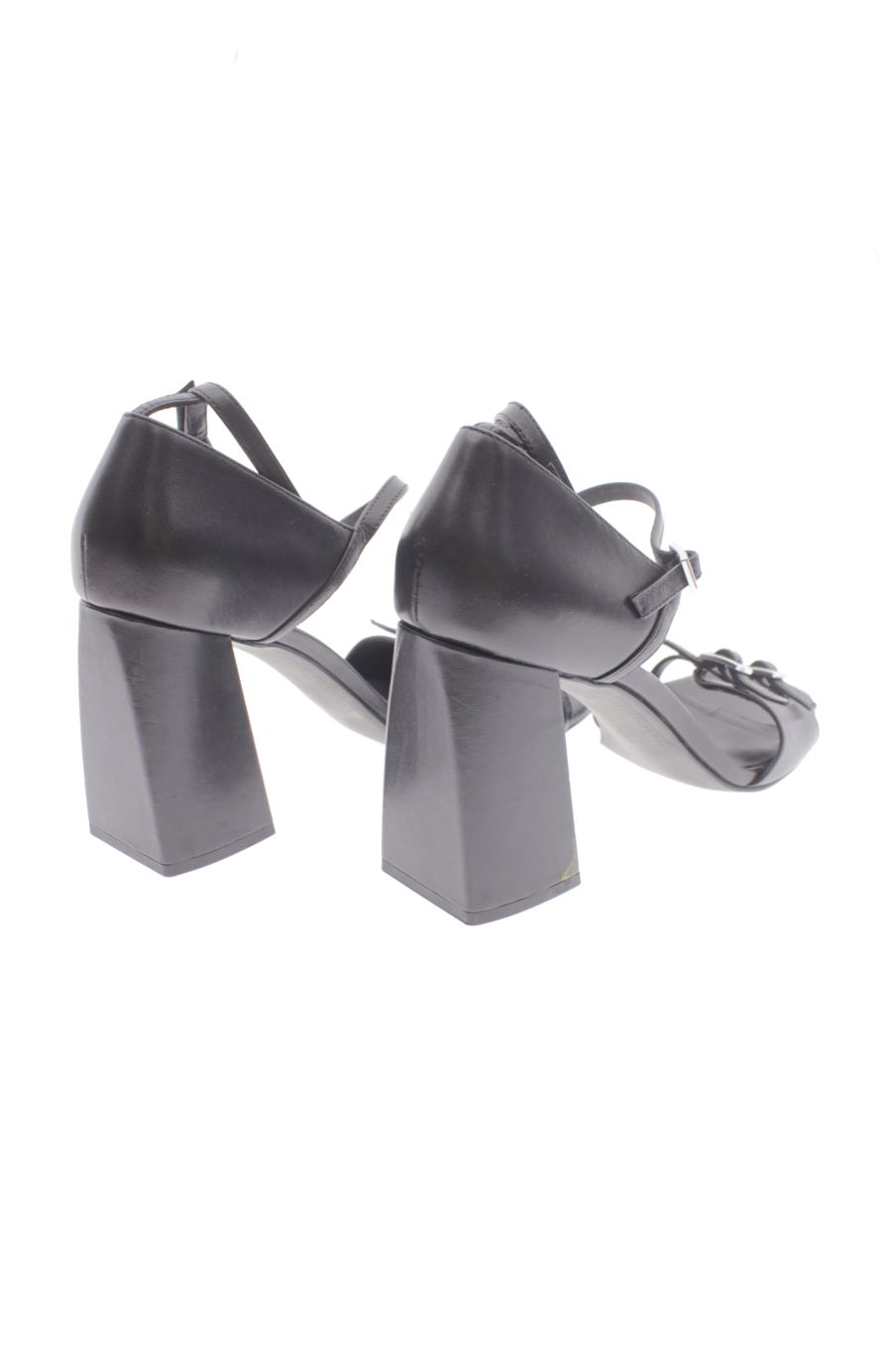 Sandalias tacon de What For de la talla 39, de color negro de