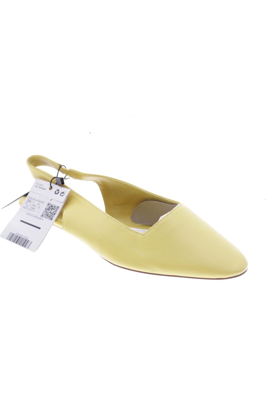 Sandalias planas de Mango de la talla 36, de color amarillo de