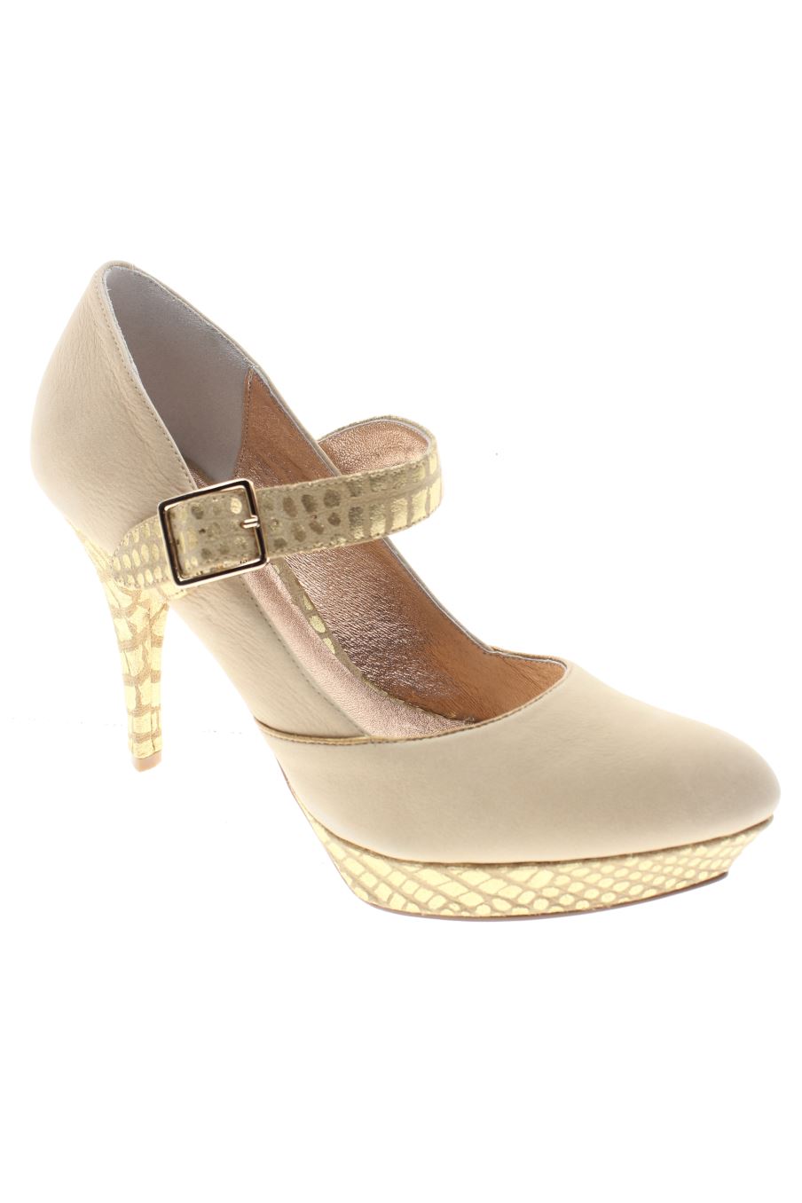 Zapatos de tacon de Kesslord de la talla 39, de color beige de