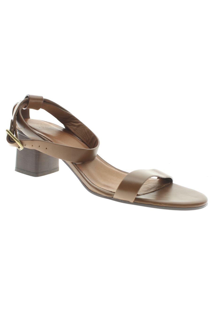 Sandalias tacon de Massimo Dutti de la talla 40, de color marrón de
