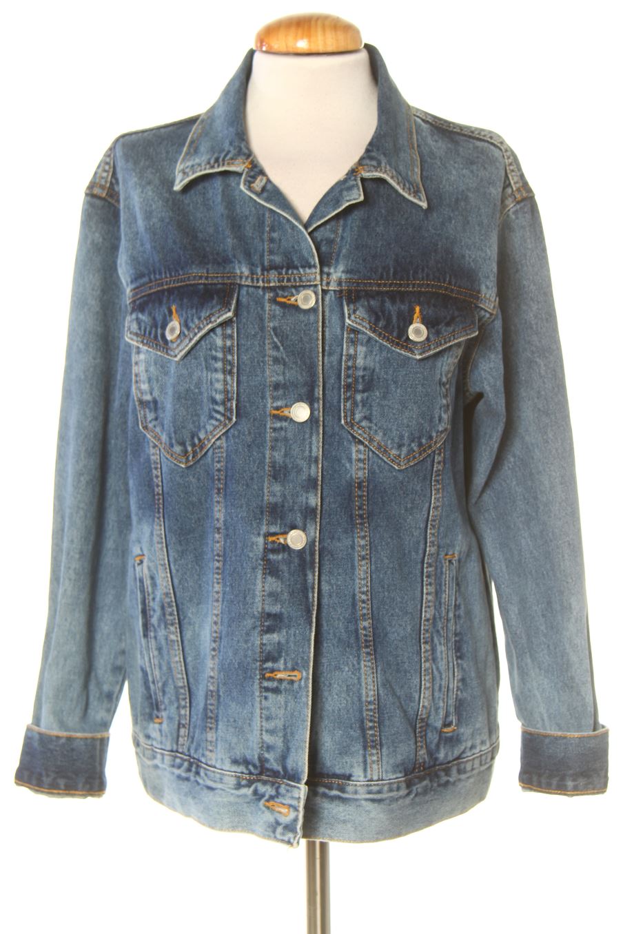 Blouson KOAJ de la taille S, de couleur bleu de denim