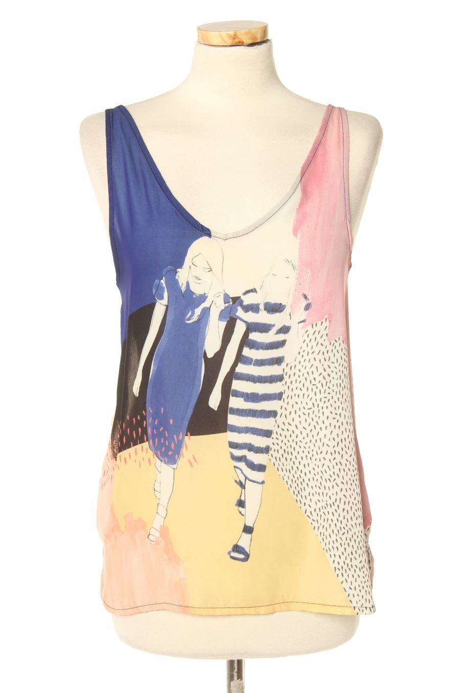 Top de Zara de la talla S, de color stampato