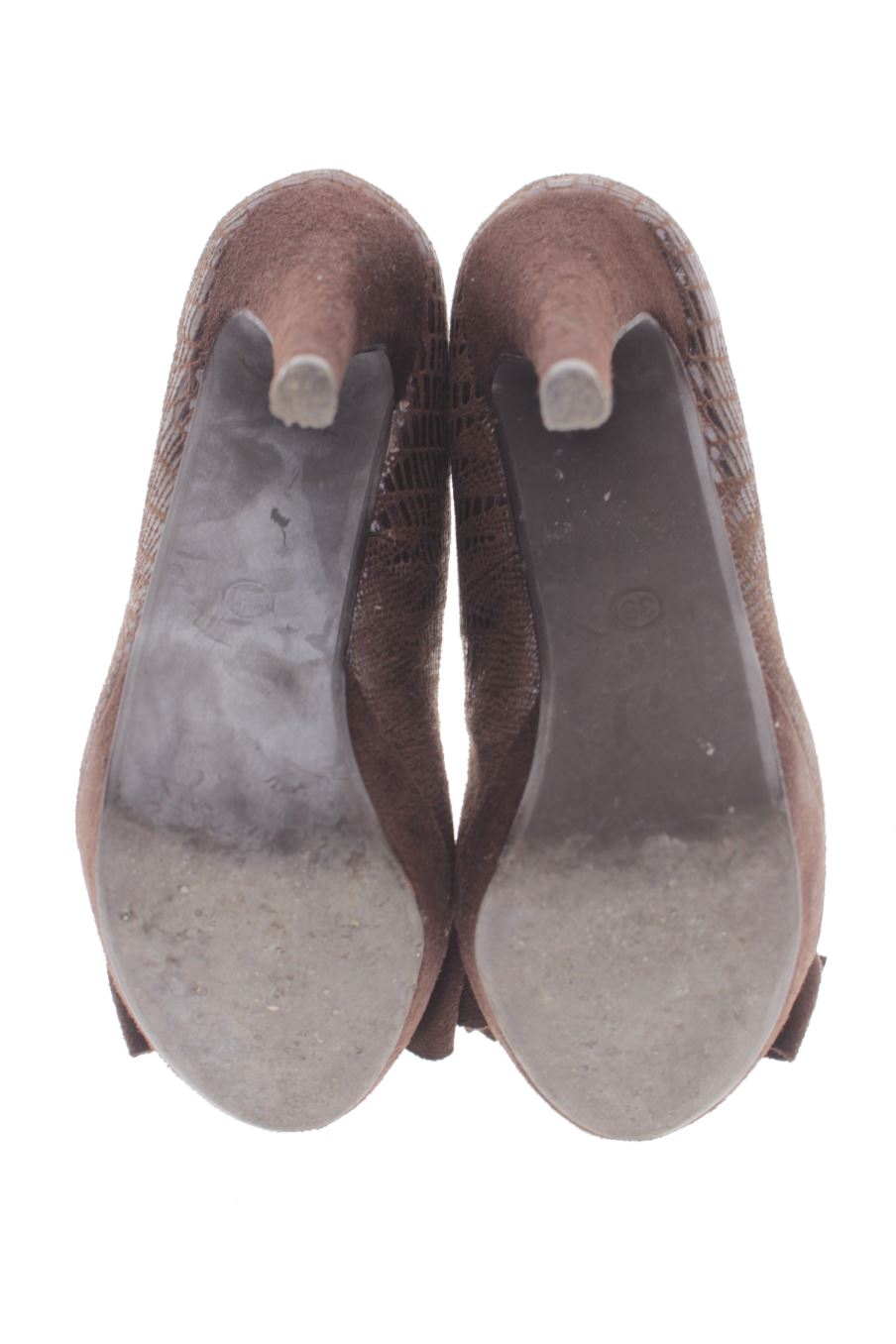 Zapatos de tacon de Marypaz de la talla 35, de color marrón de