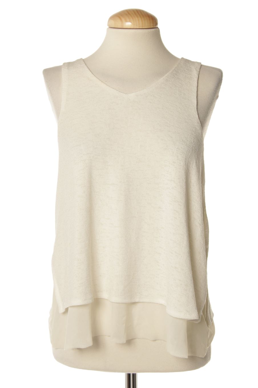 Top de Mango de la talla XS, de color blanco