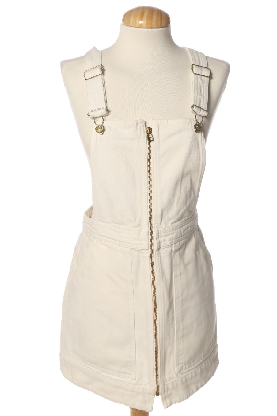 Vestido casual de Stradivarius de la talla 36, de color blanco de ropa vaquera