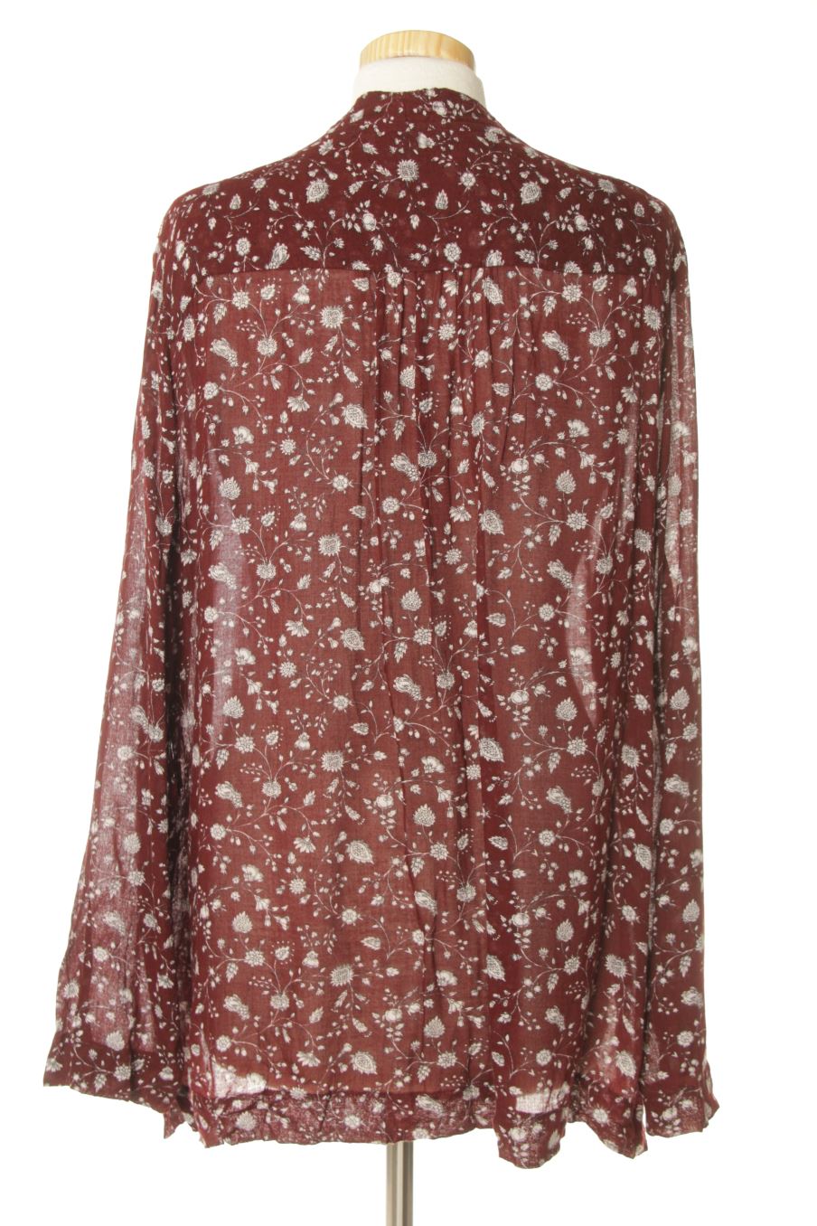 Blusa de manga larga de Violeta (by Mango ) de la talla XL, de color flores