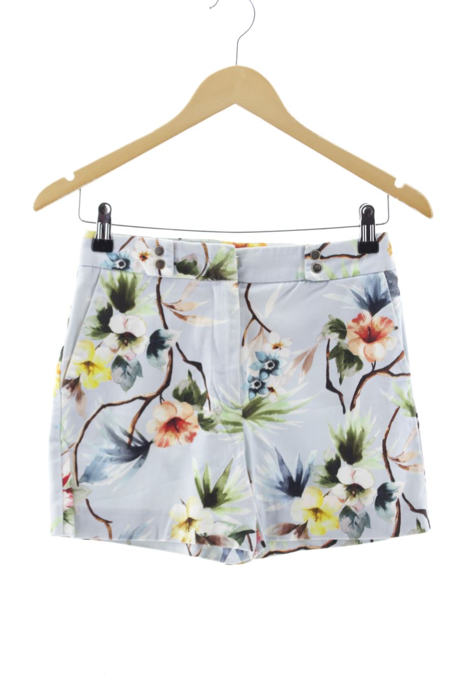Pantalón corto de Zara de la talla XS, de color flores