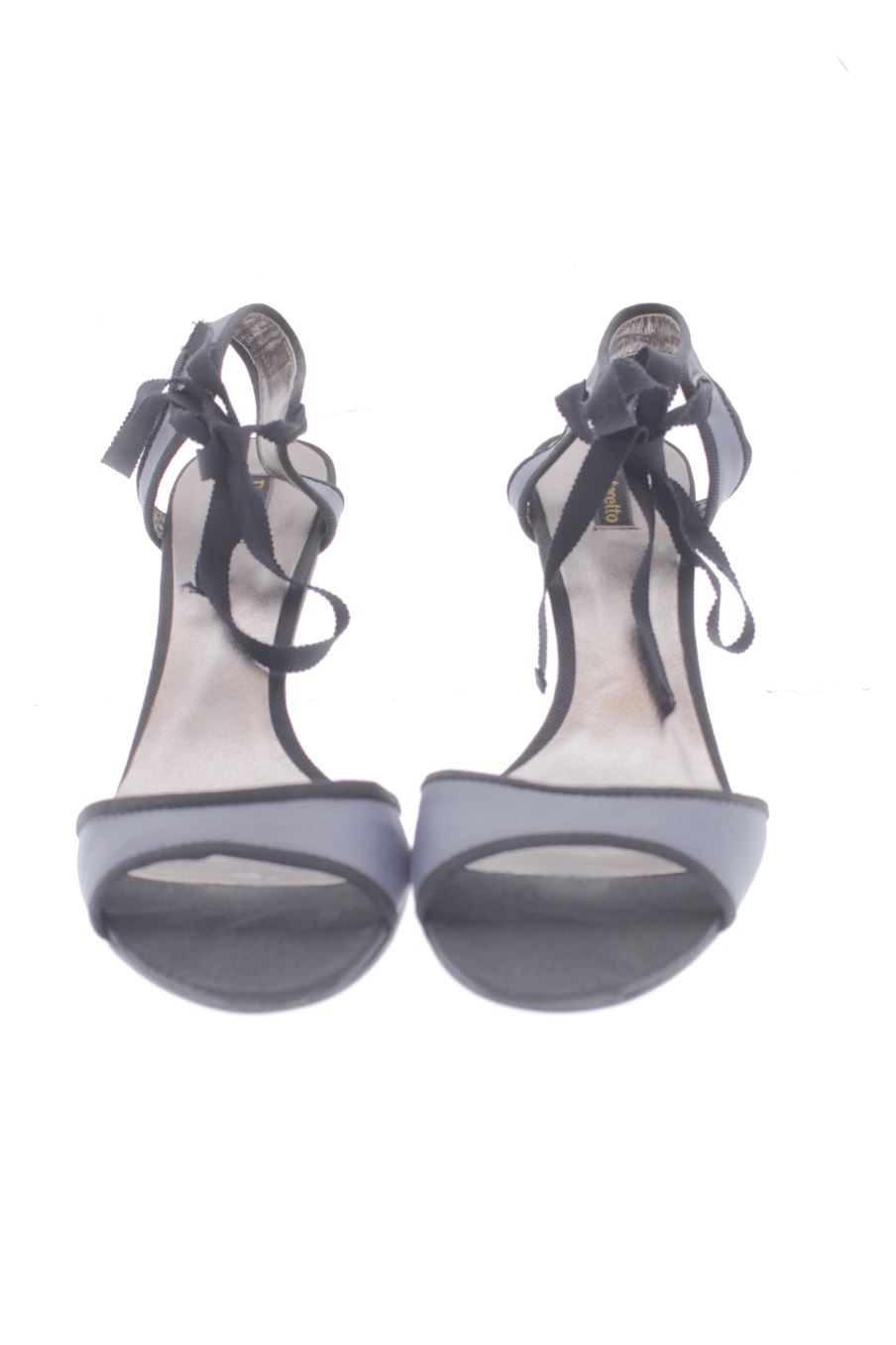 Sandalias tacon de Tintoretto de la talla 38, de color negro de