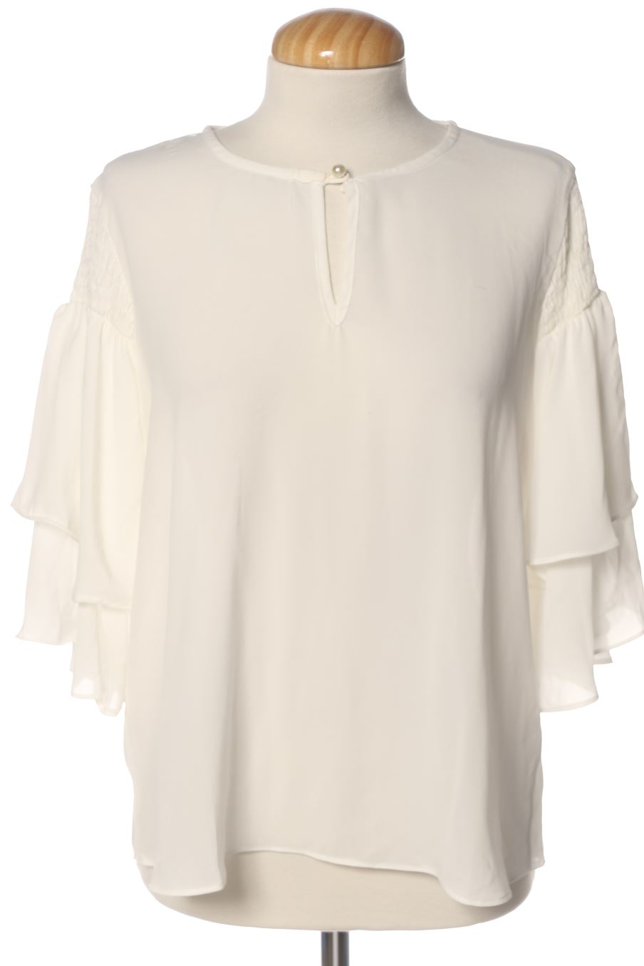 Blouse à manches longues Lm de la taille S, de couleur blanc