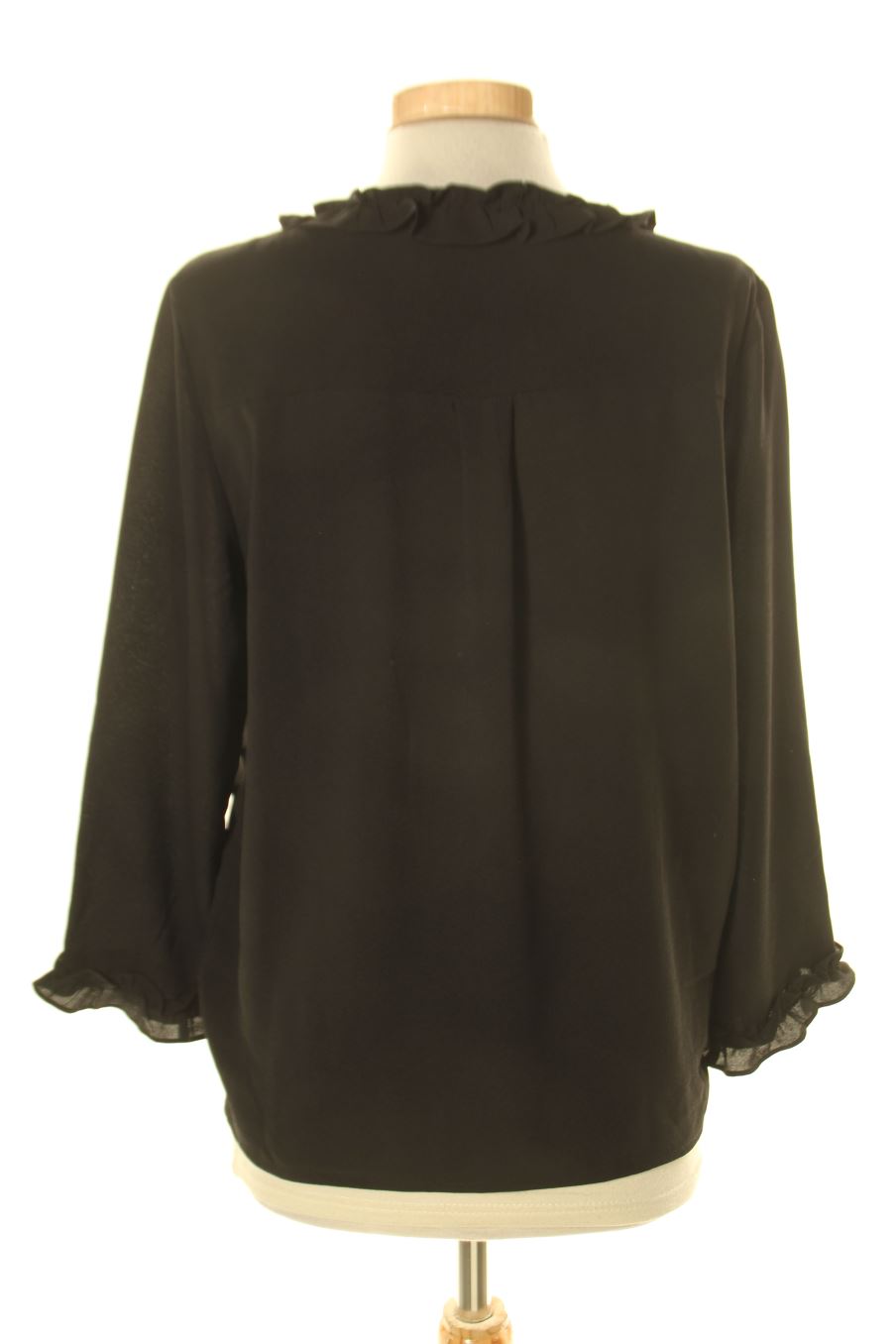 Blouse à manches longues Majolica de la taille M, de couleur noir