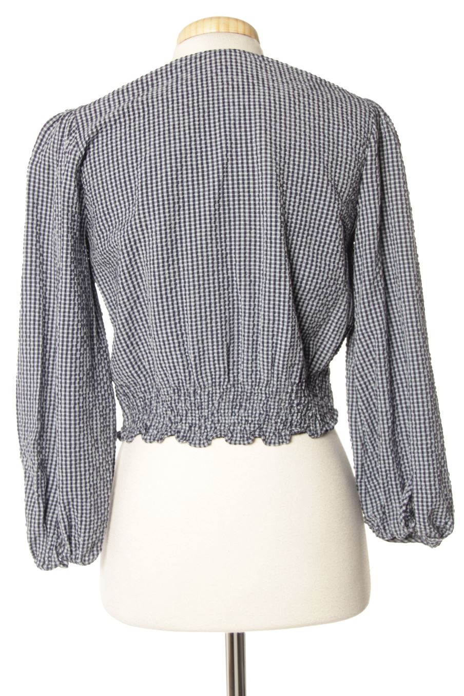 Blouse à manches longues Zara de la taille XS, de couleur carreaux