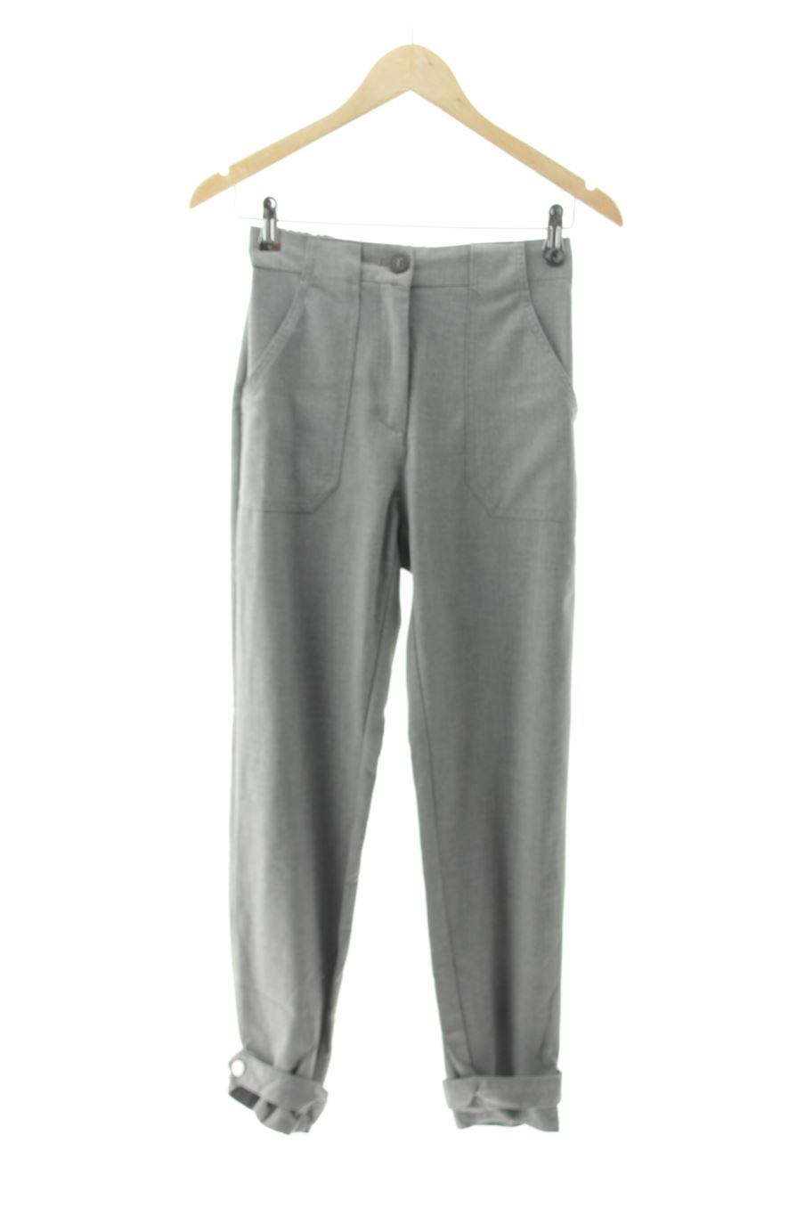 Pantalon Casual Bershka de la taille 36, de couleur gris