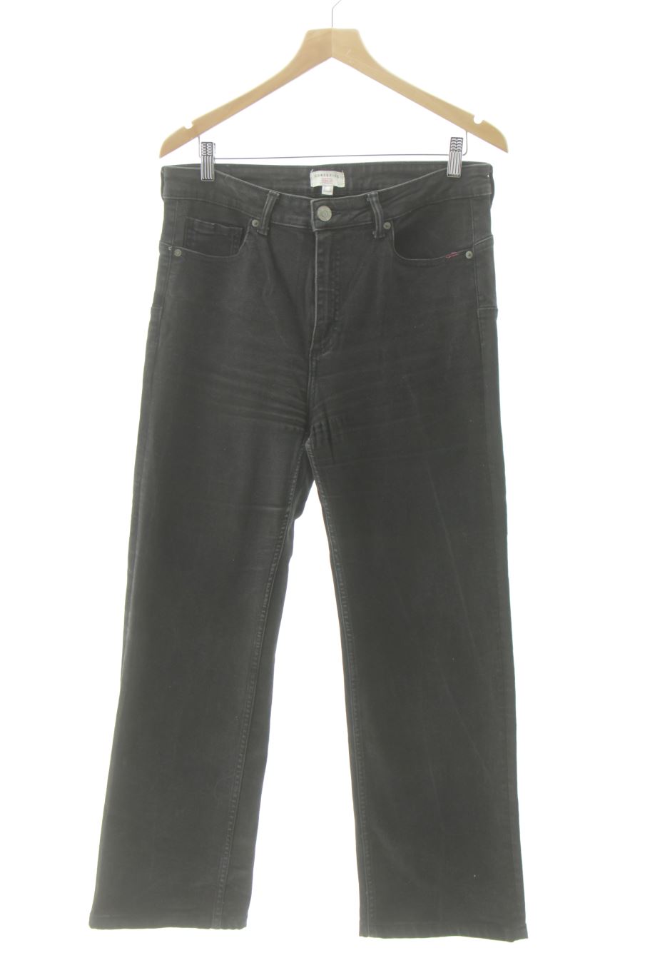 Vaquero de Cortefiel de la talla 44, de color negro de ropa vaquera