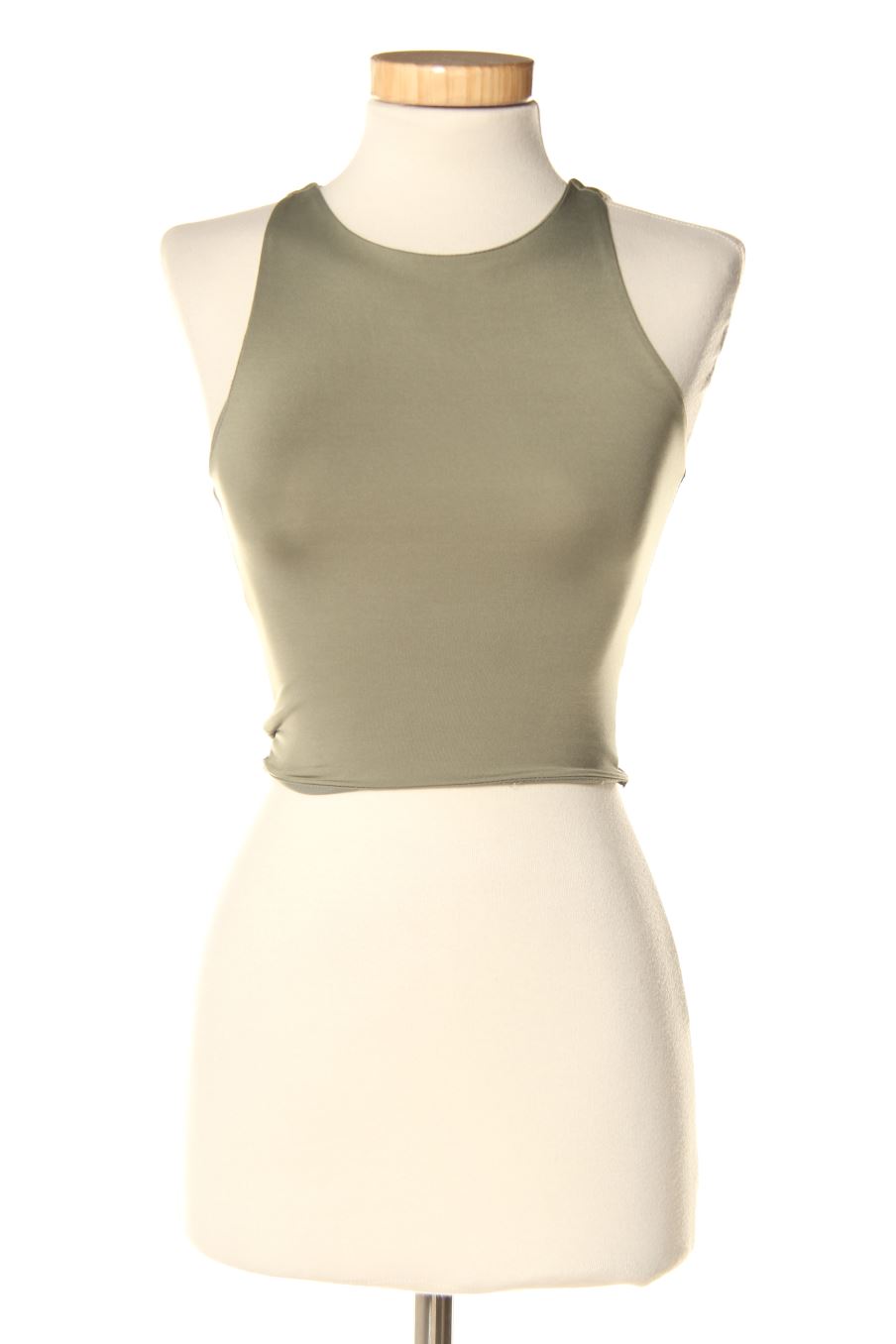 Camiseta sin mangas de Stradivarius de la talla XS, de color verde