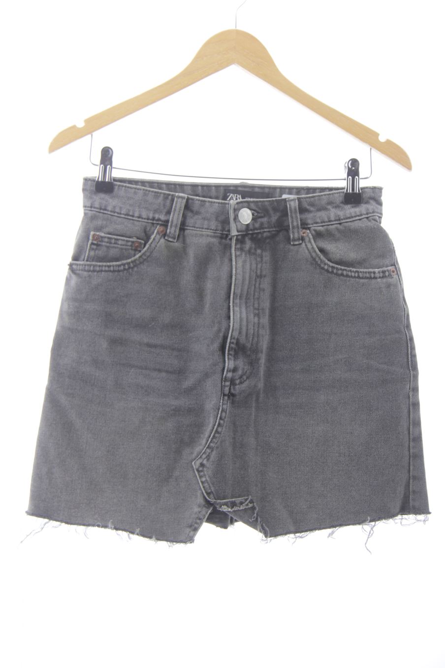 Jupe Zara de la taille M, de couleur gris de denim
