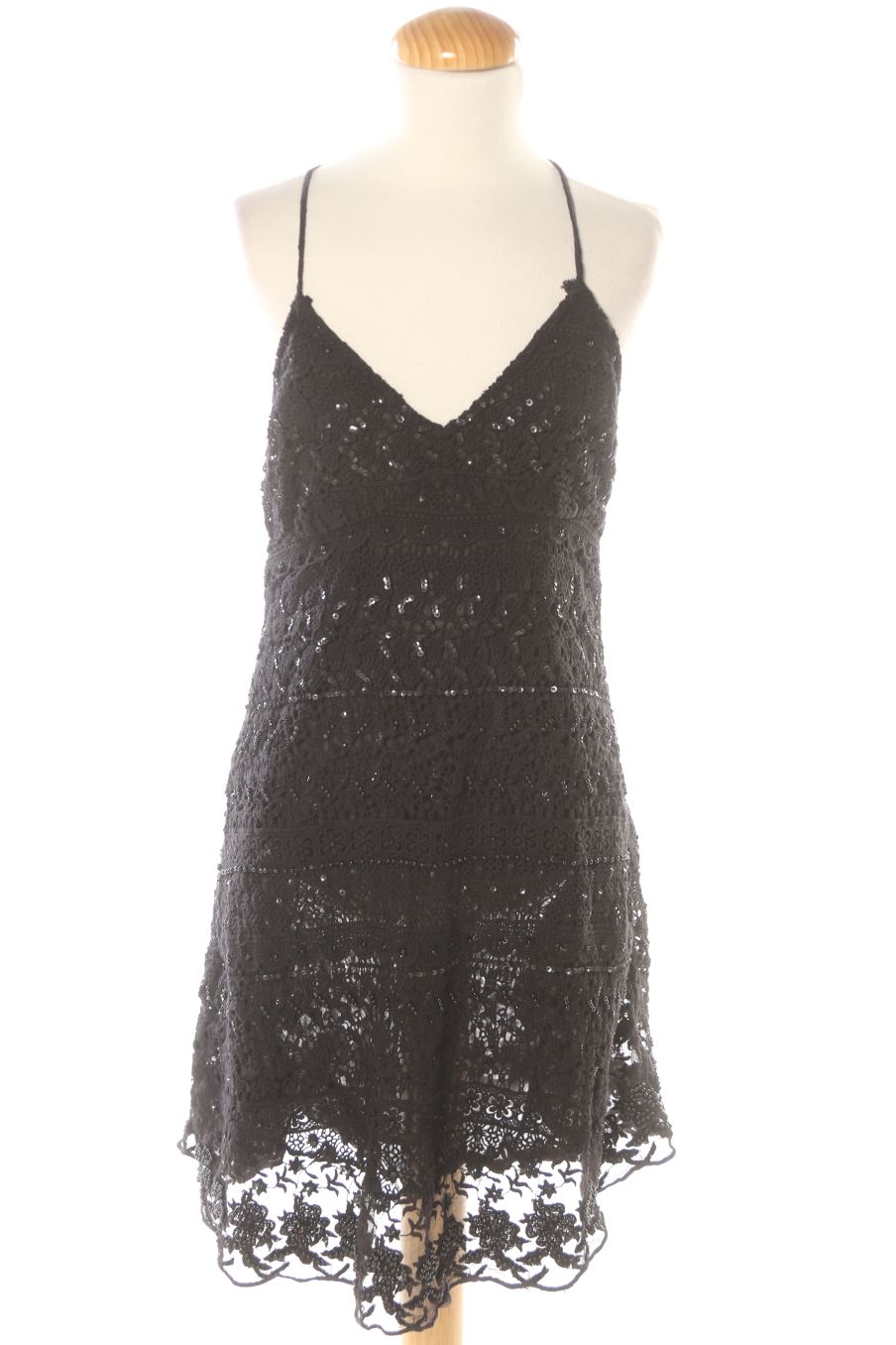 Robe casual Zara de la taille XS, de couleur noir