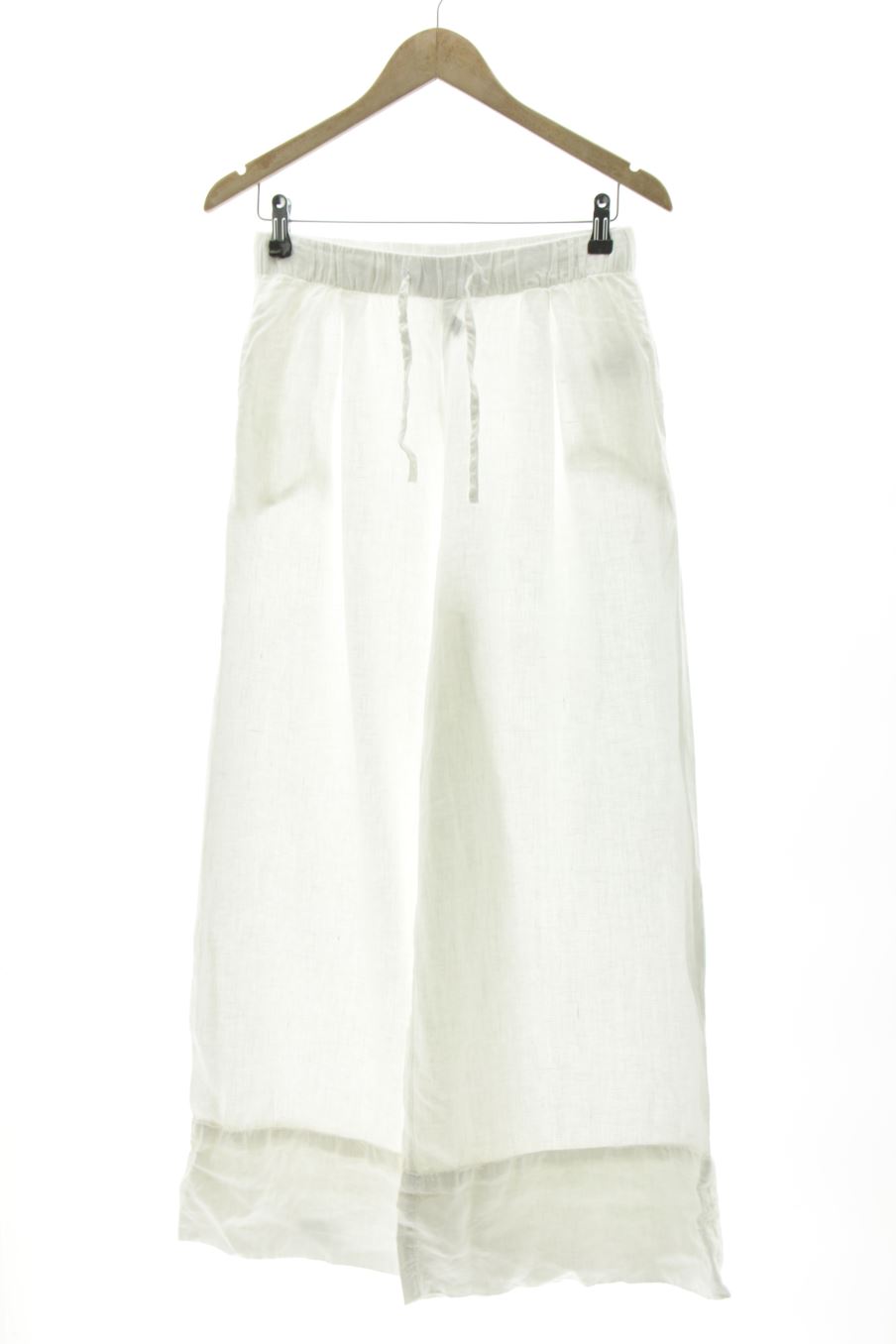 Pantalón Casual de Zara de la talla S, de color blanco