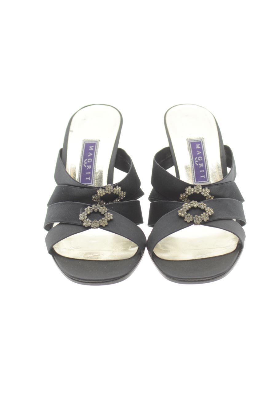 Sandalias tacon de Magrit de la talla 38, de color negro de