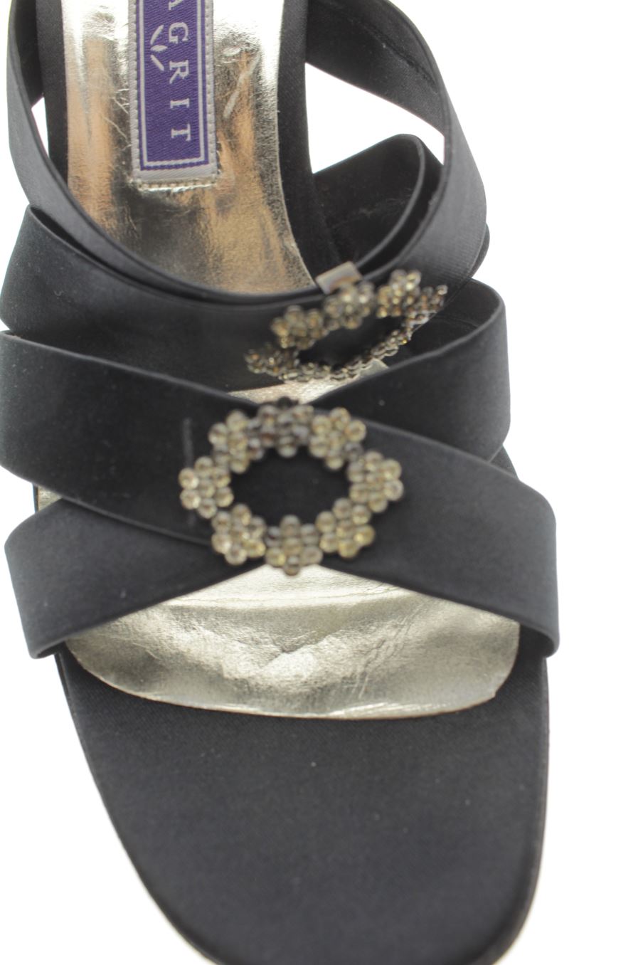 Sandalias tacon de Magrit de la talla 38, de color negro de