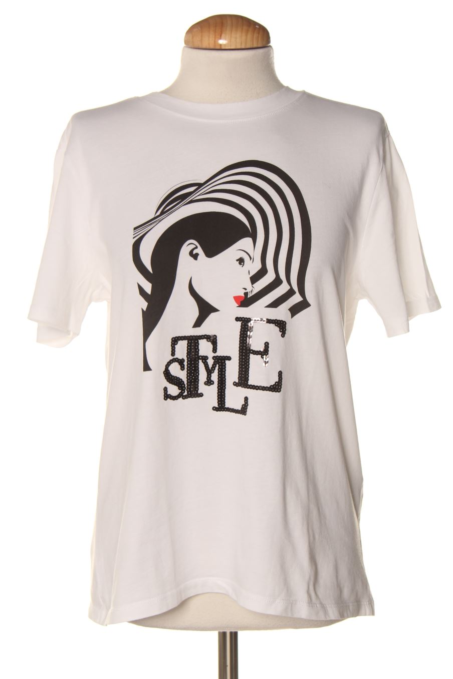 T-shirt Pieces de la taille M, de couleur blanc