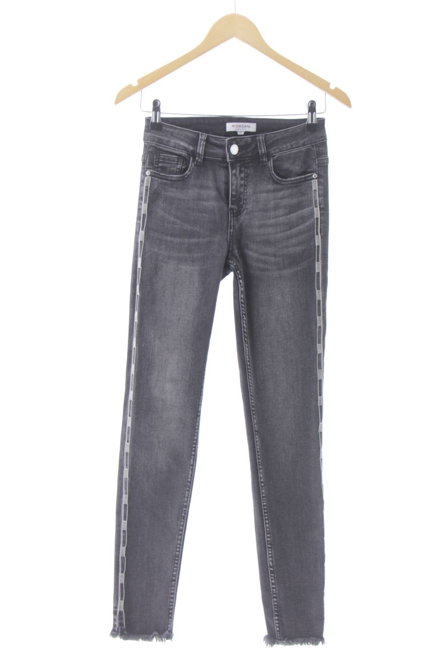 Jeans Morgan de toi de la taille 36, de couleur gris de denim