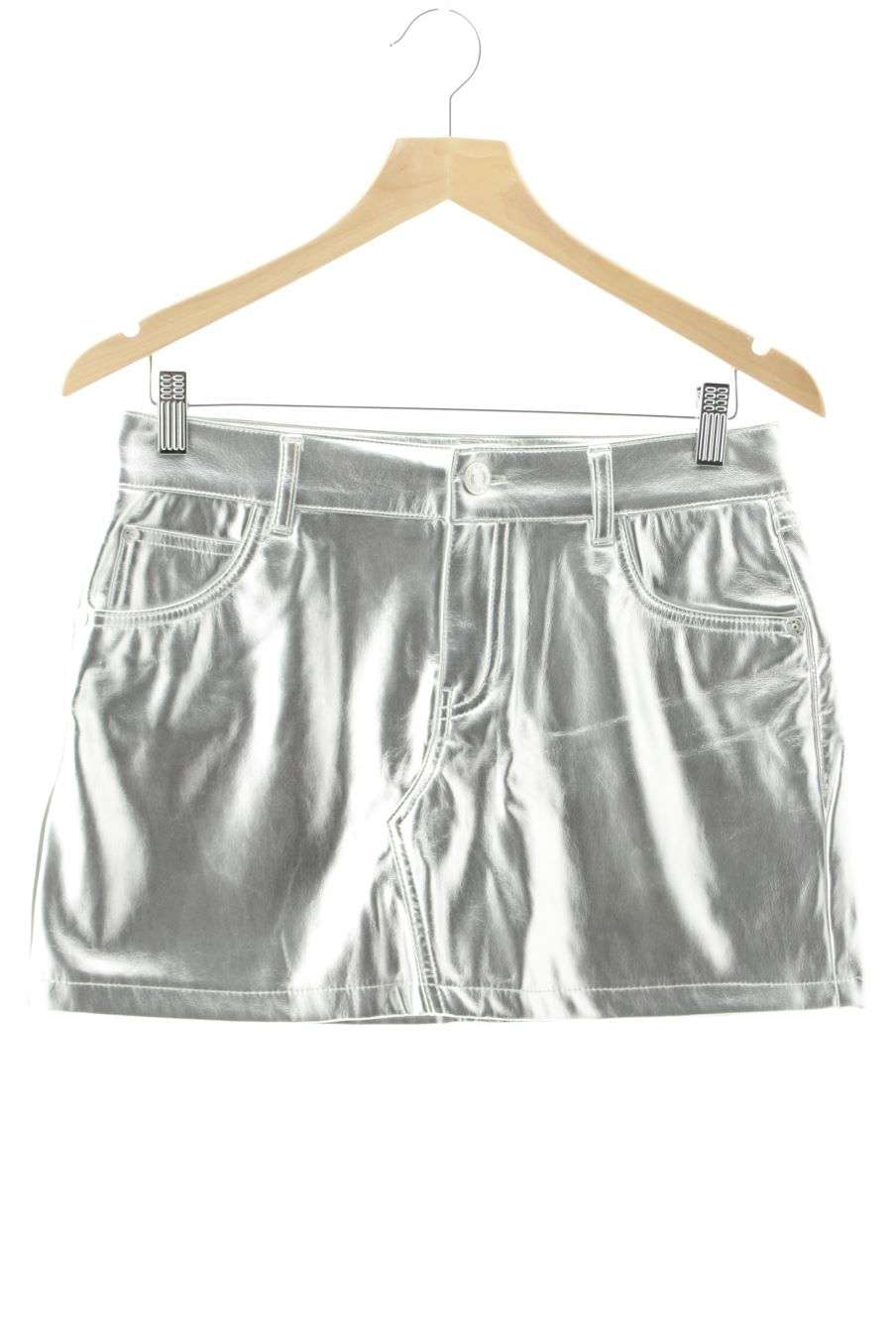 Jupe Bershka de la taille M, de couleur argenté de synthétique