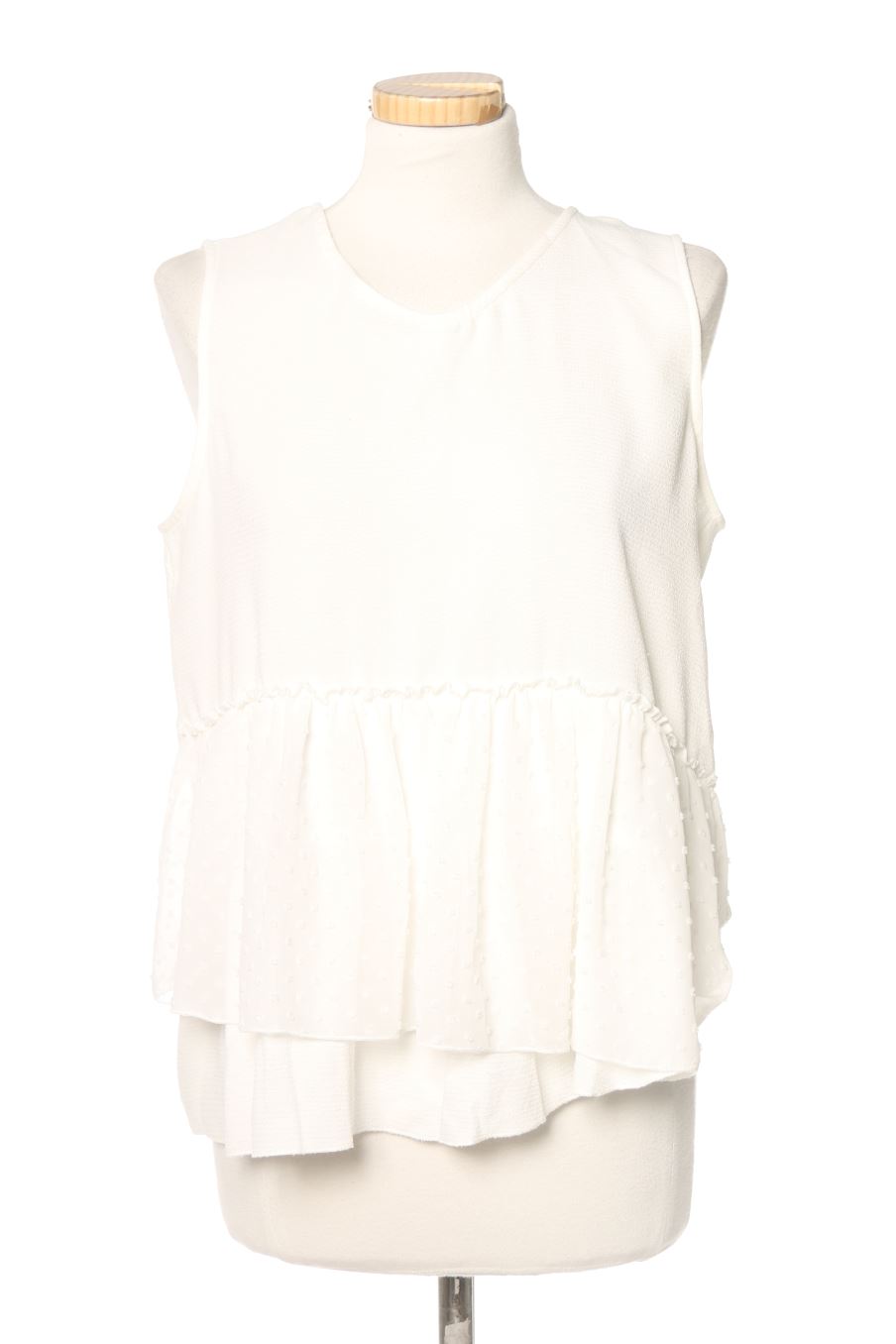 Blouse à manches courtes Amichi de la taille L, de couleur blanc