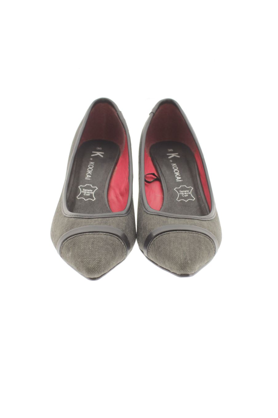 Zapatos de tacon de Kookai de la talla 36, de color gris de