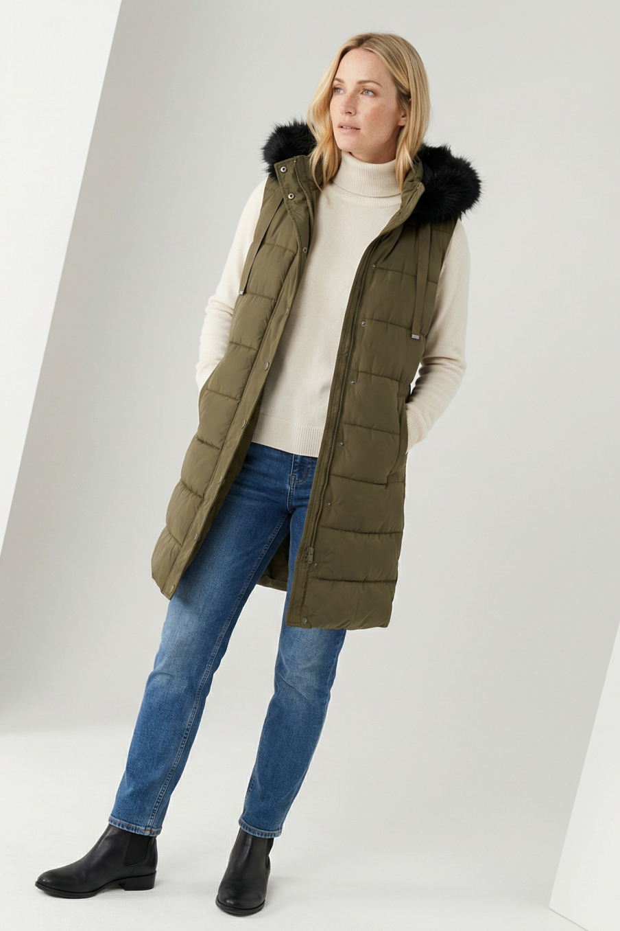 Gilet imbottito de Losan de la talla M, de color verde