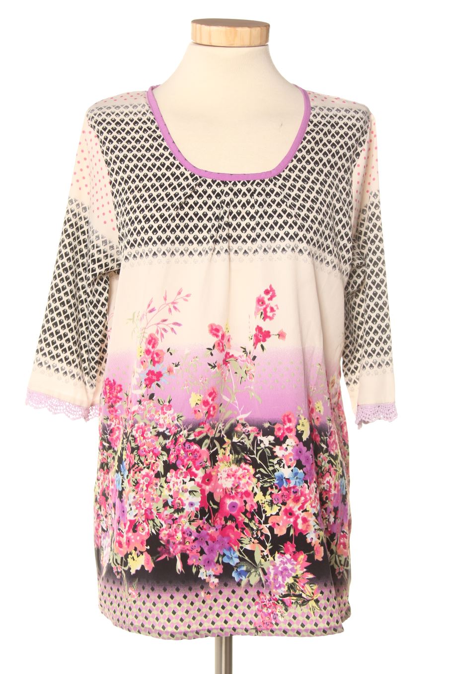Blouse à manches courtes Janis de la taille M, de couleur imprimés