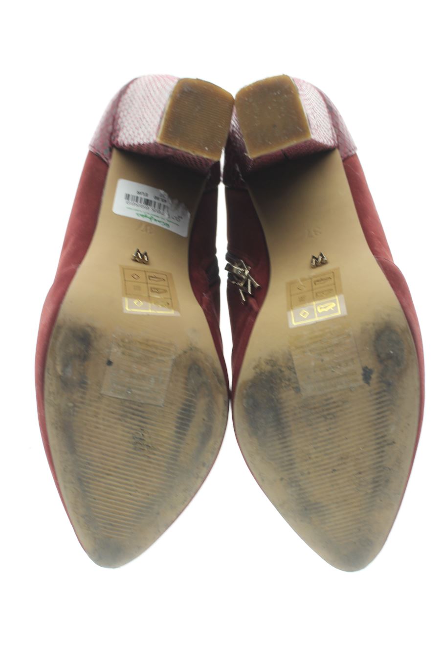 Botines de MariaMare de la talla 37, de color burdeos de