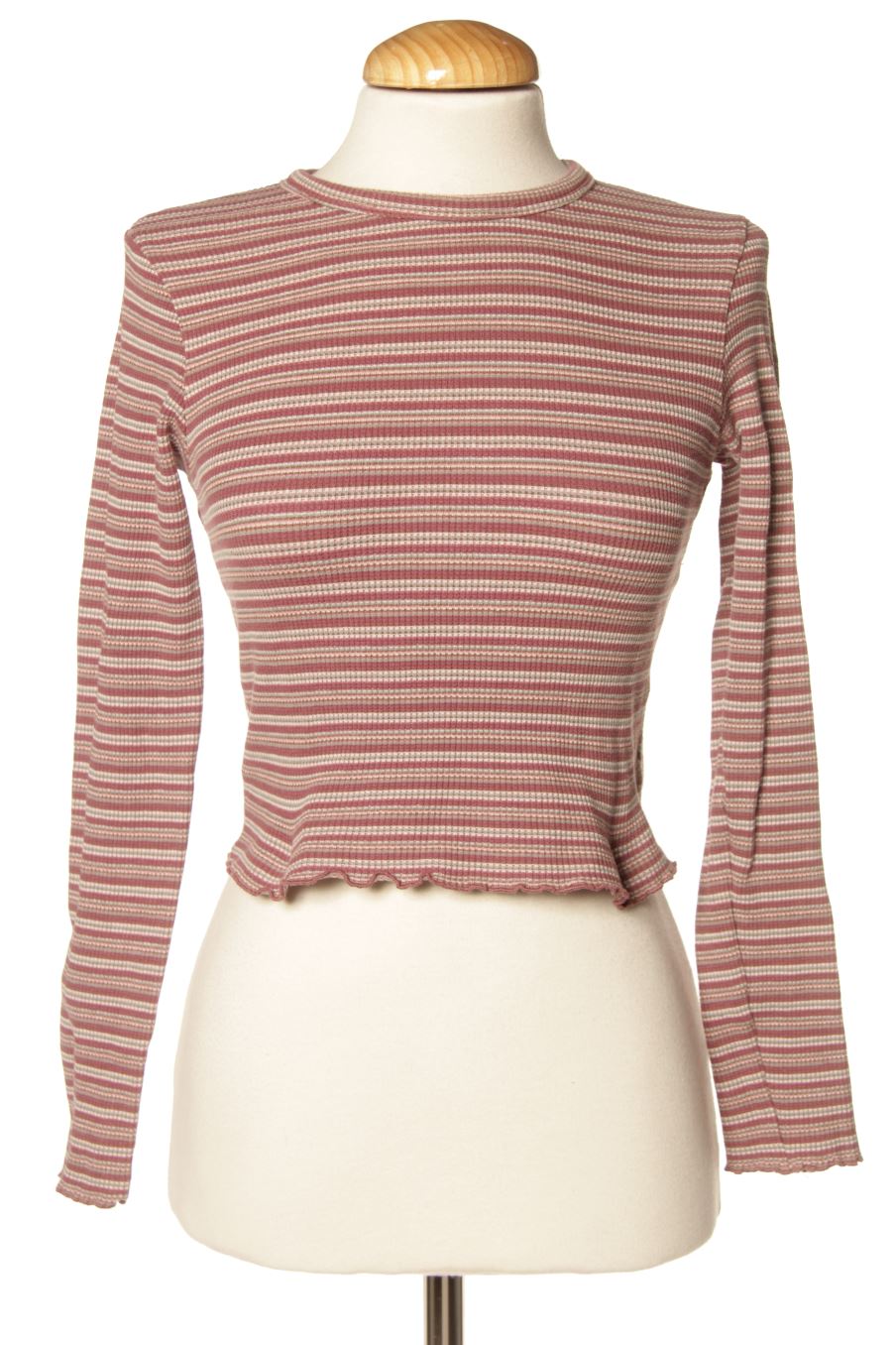 T-shirt à manches longues Pull & Bear de la taille S, de couleur rayures