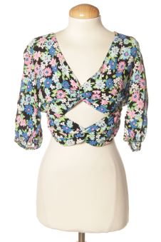 Kurzärmelige Bluse L Bershka, Foto 1 von 2