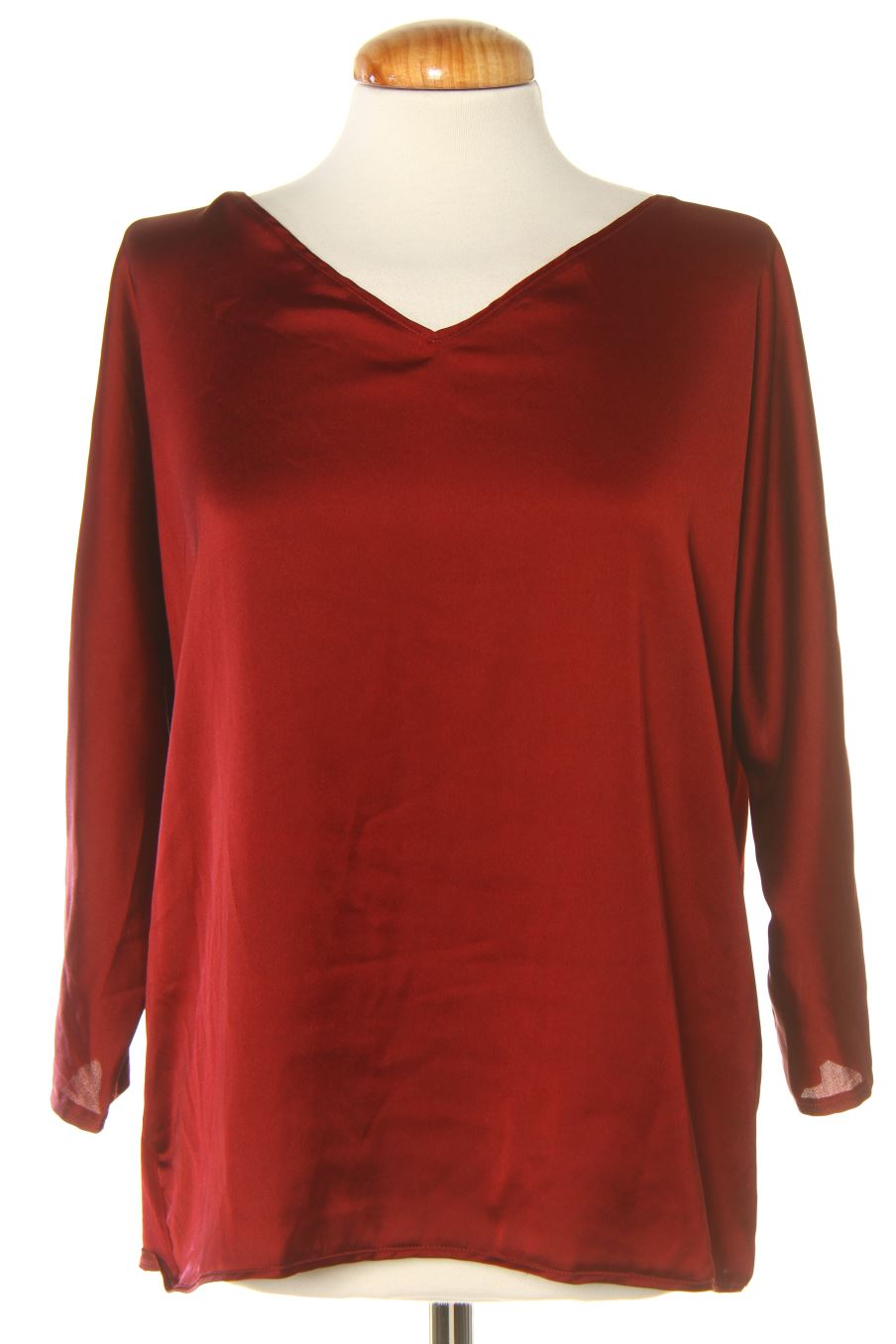 Blouse à manches longues Mango de la taille S, de couleur bordeaux