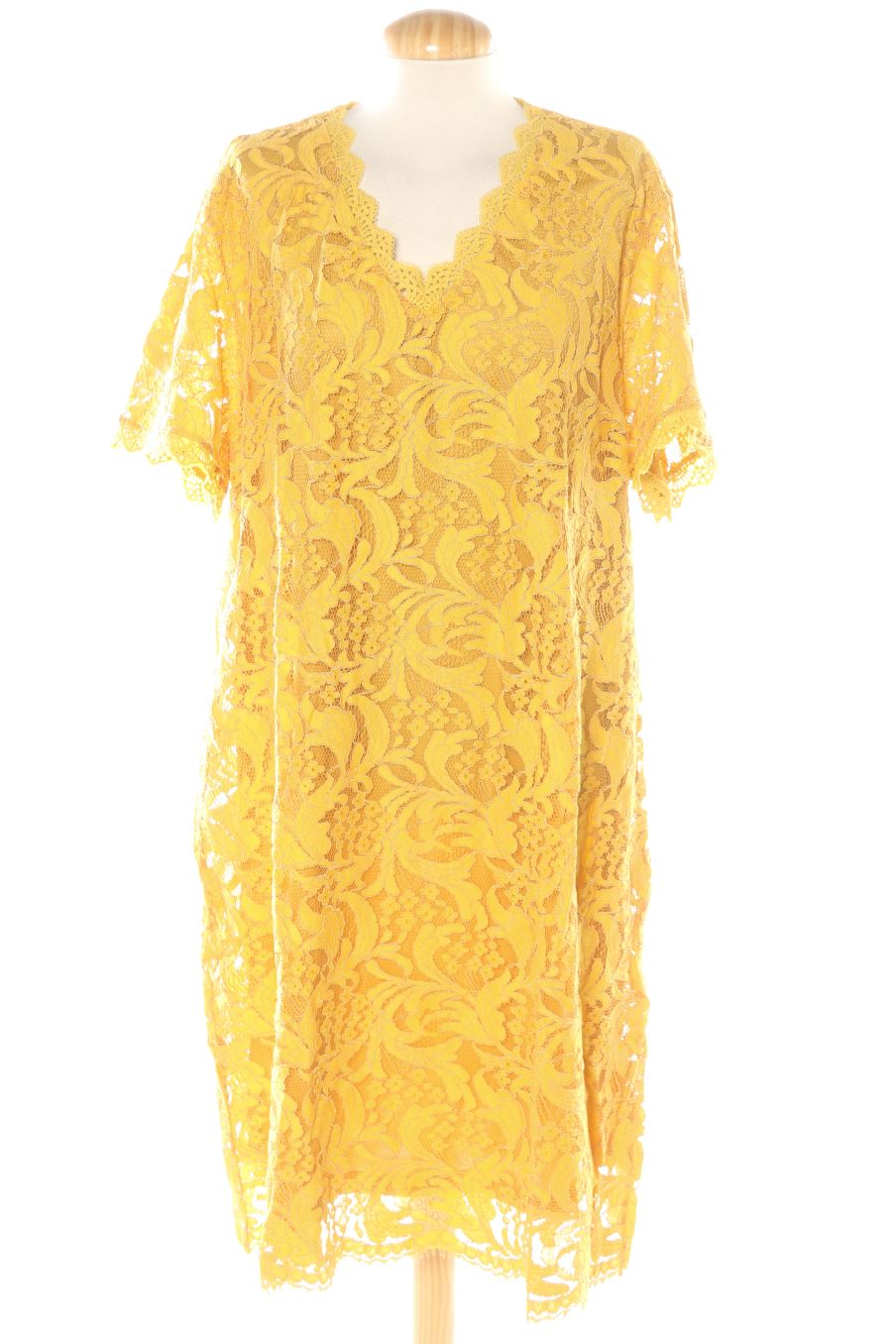 Robe casual Pomme Rouge de la taille XXL, de couleur jaune